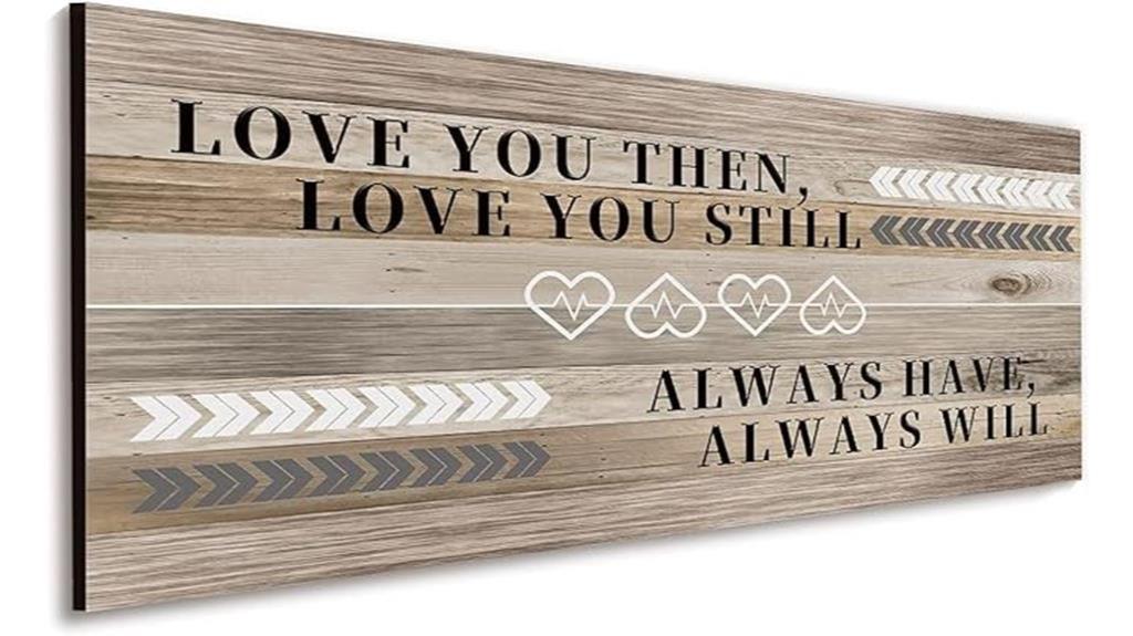 bedroom love sign decor