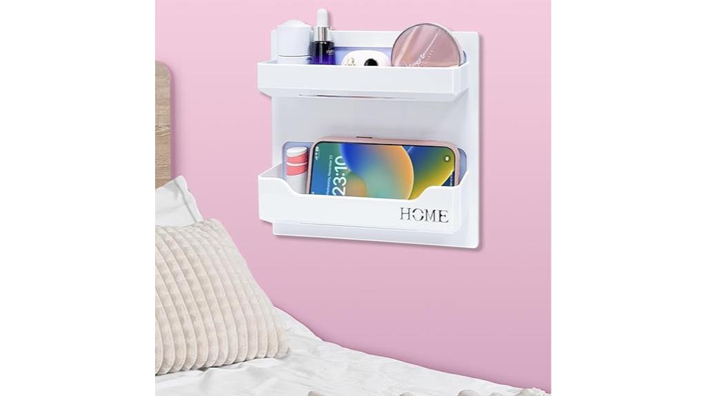 bedside floating shelves organizer