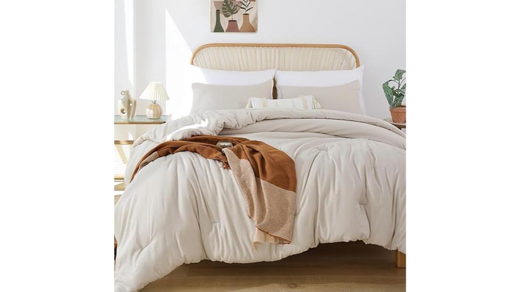 beige comforter set queen