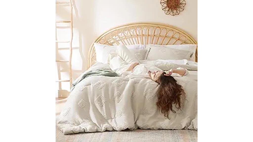 beige queen size bedding