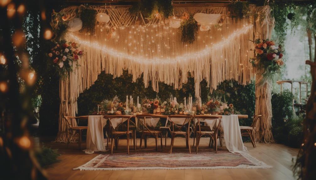 bohemian chic wedding decor