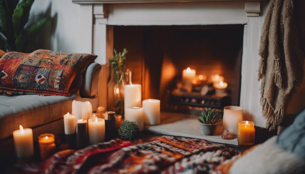 bohemian fireplace styling tips