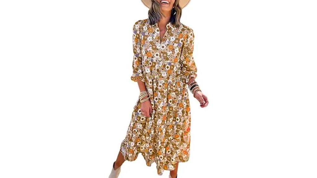 bohemian floral print dress