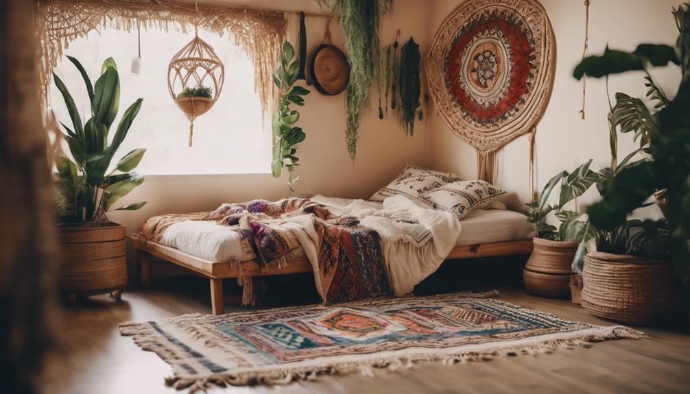 bohemian inspired bedroom decor