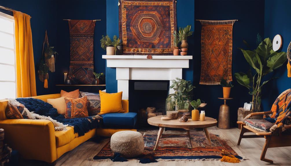 bohemian inspired living room design