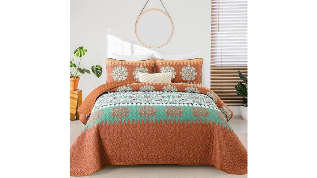 bohemian king quilt set