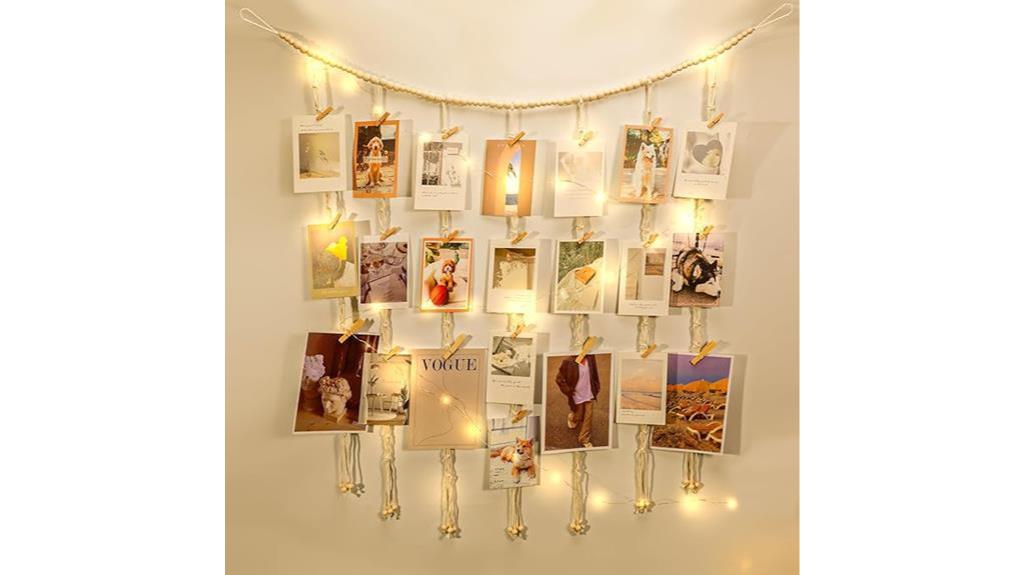 bohemian photo display decor