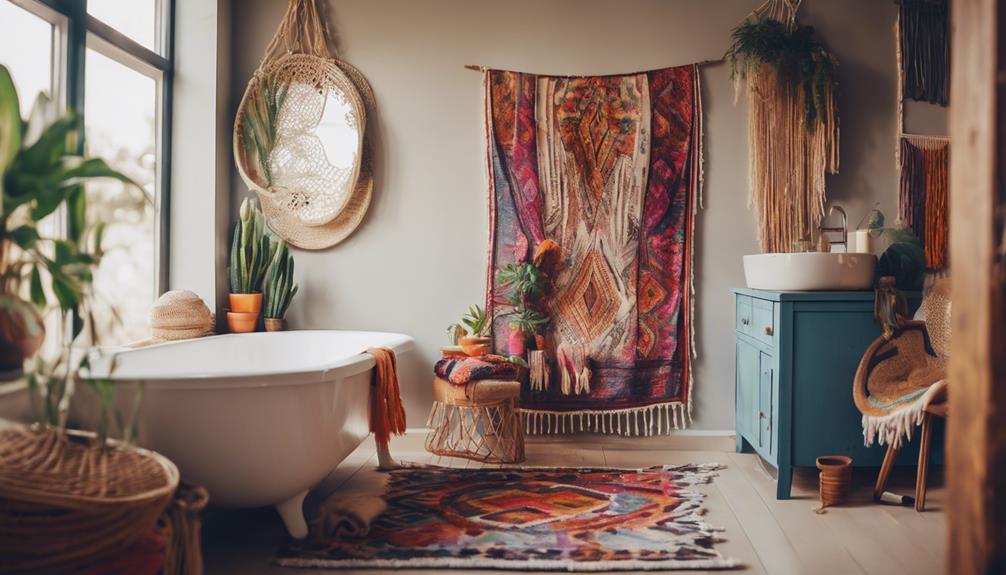 bohemian style bathroom design