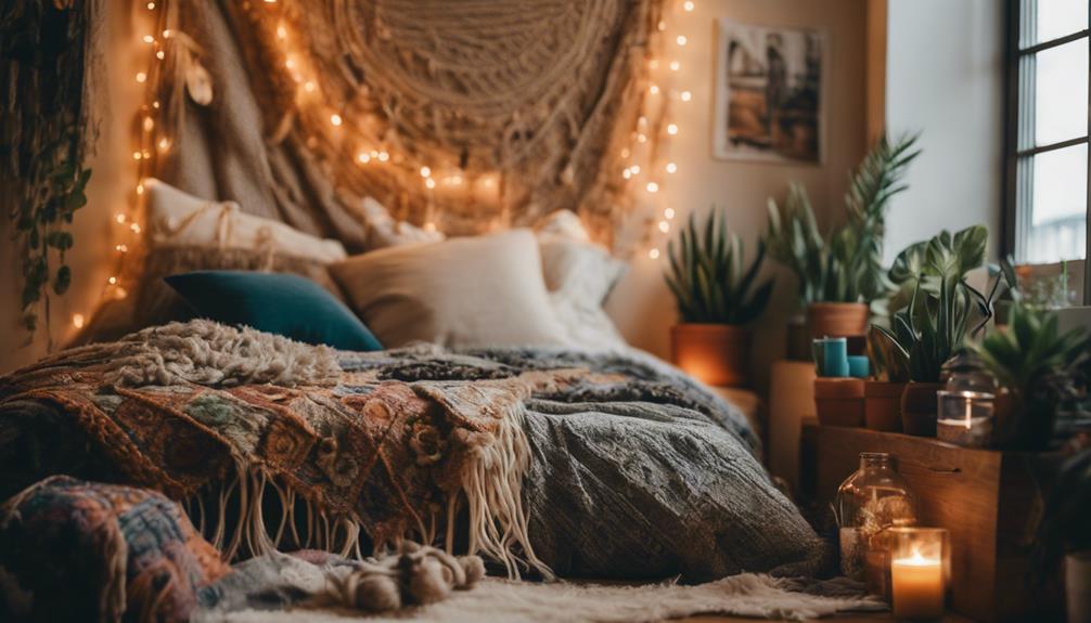 bohemian style dorm decor