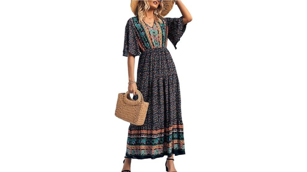 bohemian style floral dress