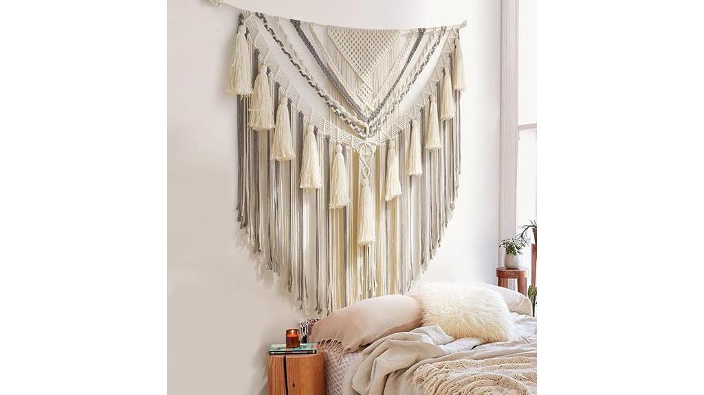 bohemian style macrame wall hangings