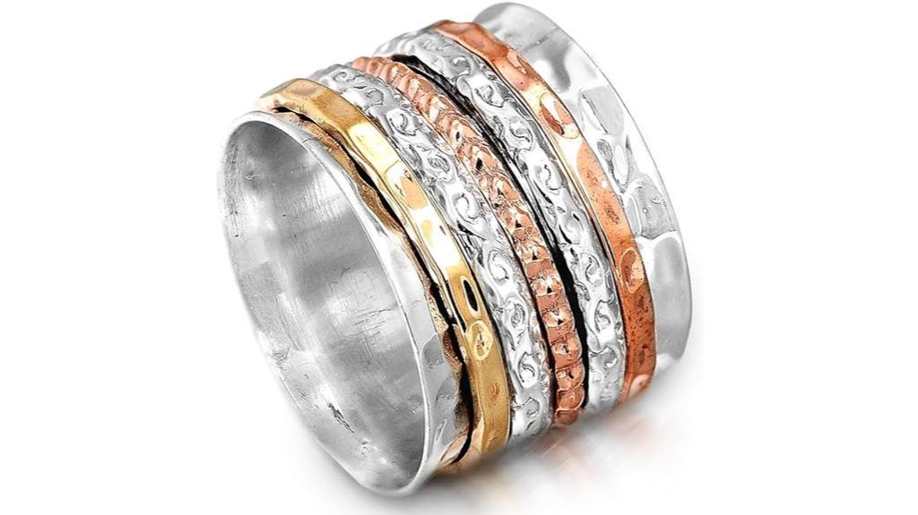 bohemian style spinner ring