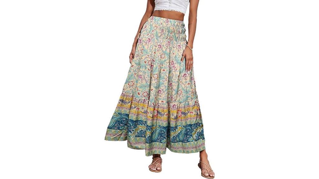 bohemian style summer skirts