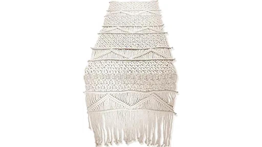 bohemian style table runner decor