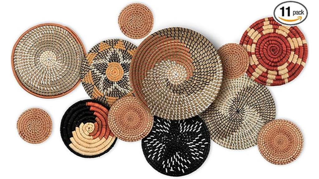 bohemian wall basket decor