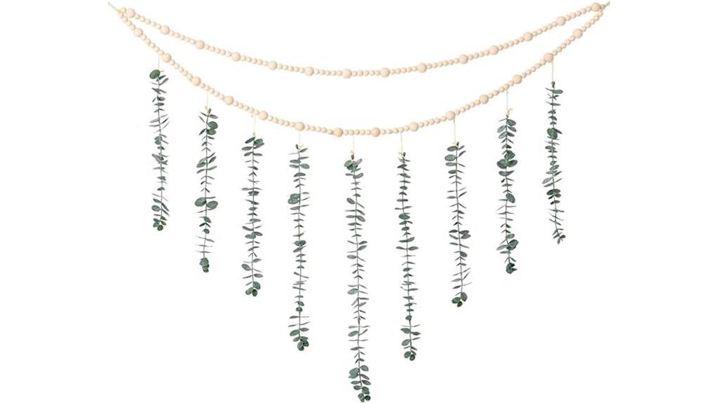 boho artificial eucalyptus garland