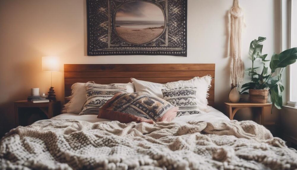 boho bedding for cozy