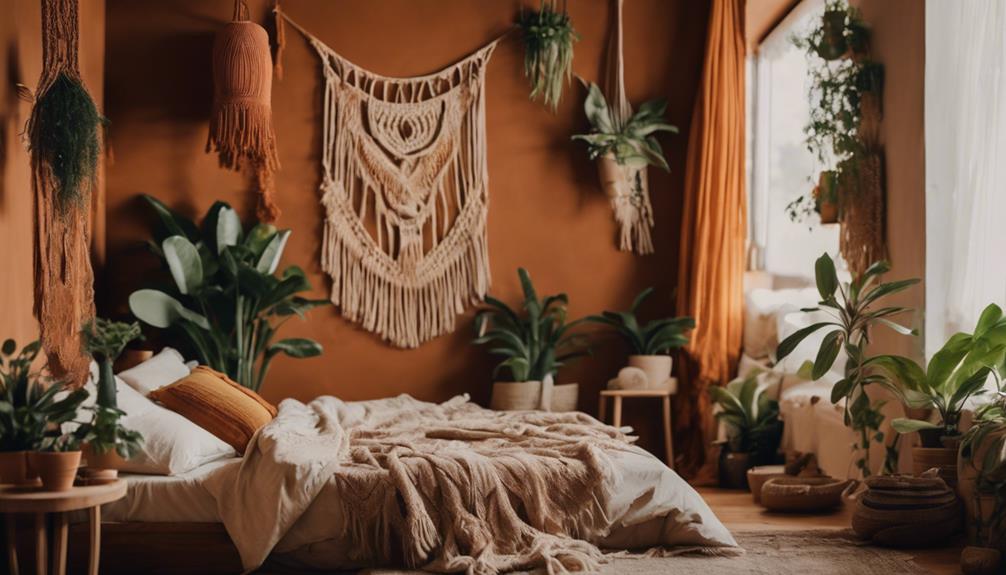 boho bedroom wall color