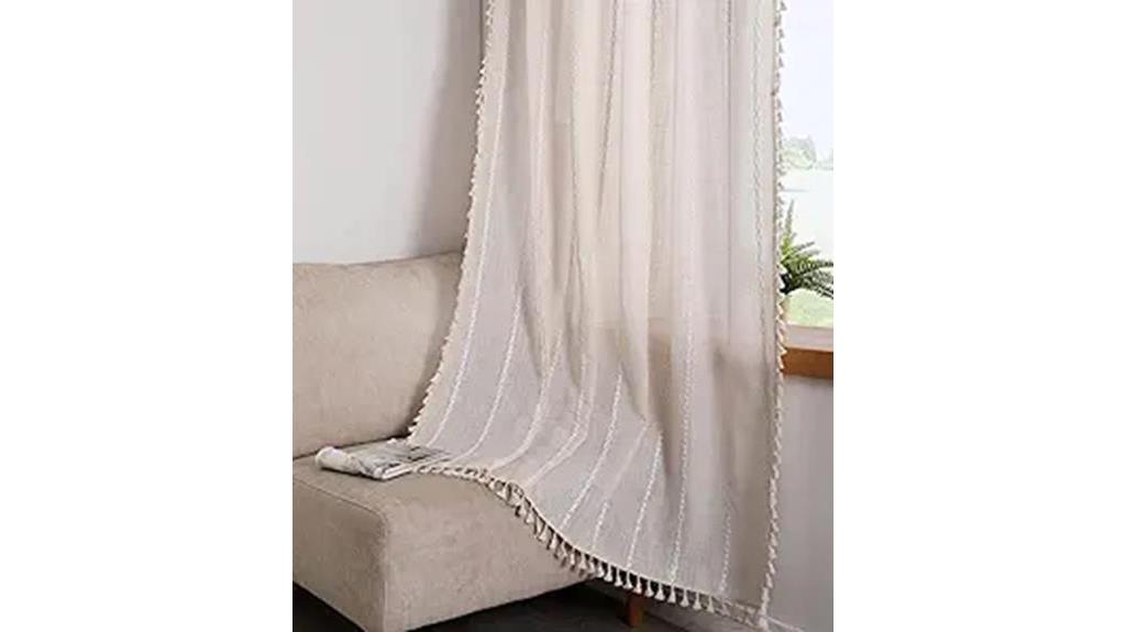 boho beige 84 inch curtains