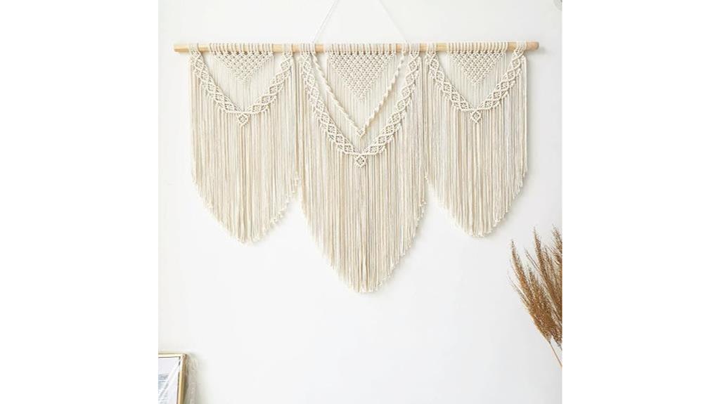 boho beige macrame tapestry