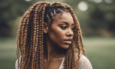 boho box braids style