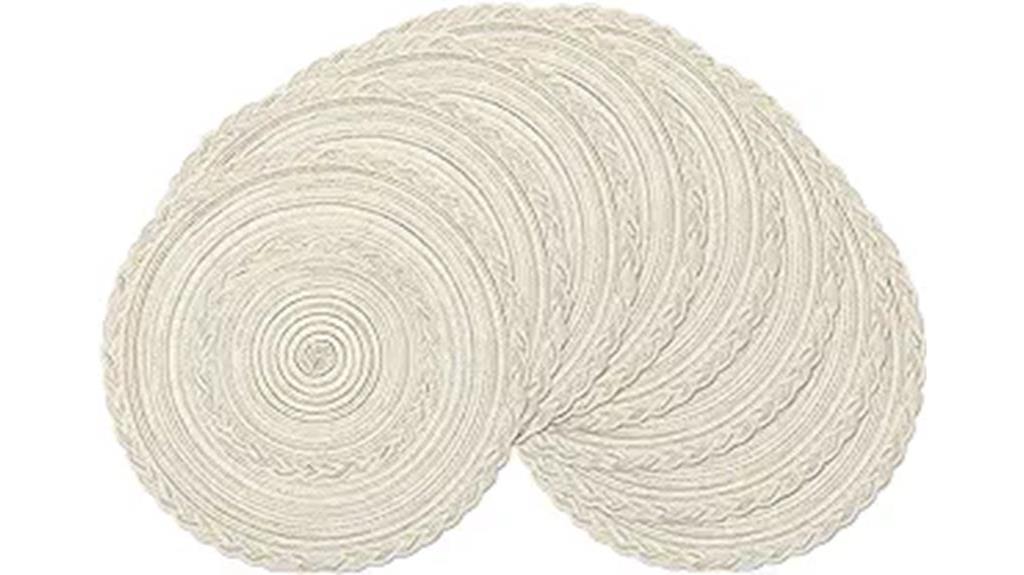 boho braided border placemats