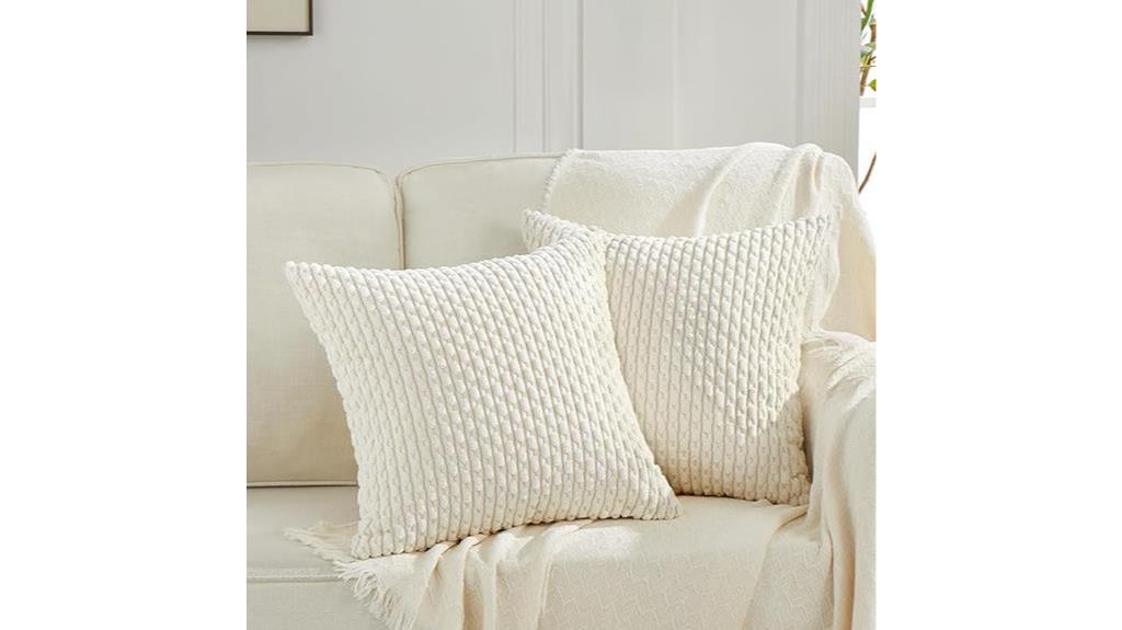 boho chic cream pillow