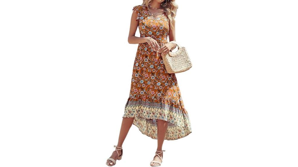 boho chic midi dress