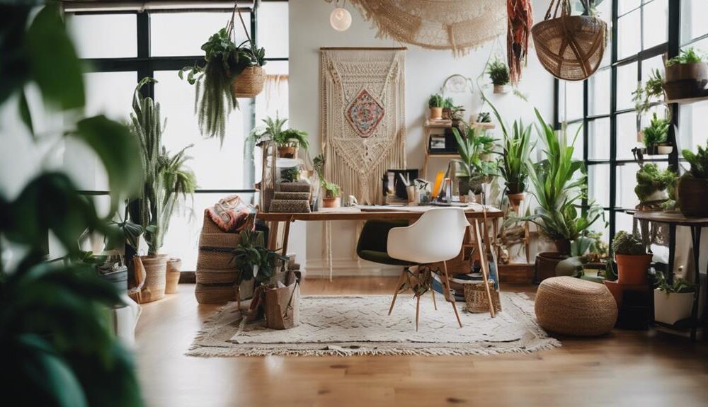 boho chic office decor