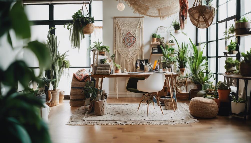 boho chic office decor