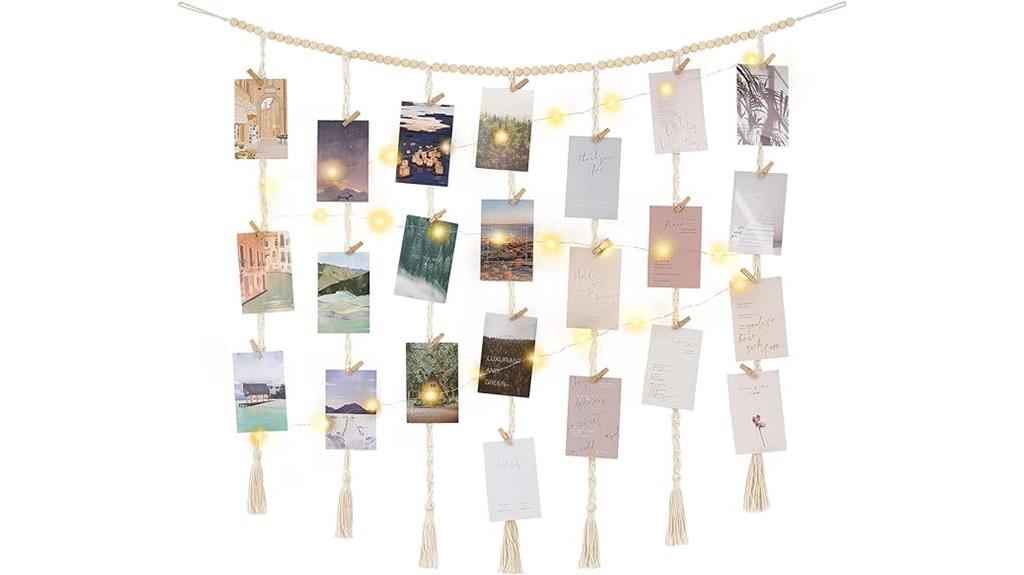 boho chic photo display