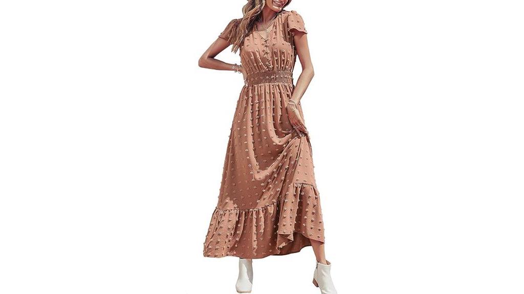 boho chic ruffle dress