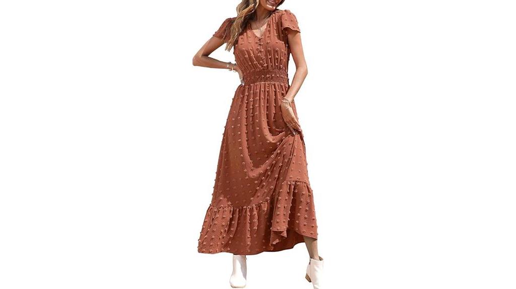 boho chic ruffle dress