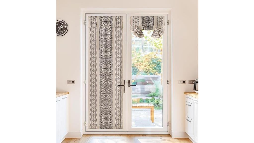 boho farmhouse linen curtain