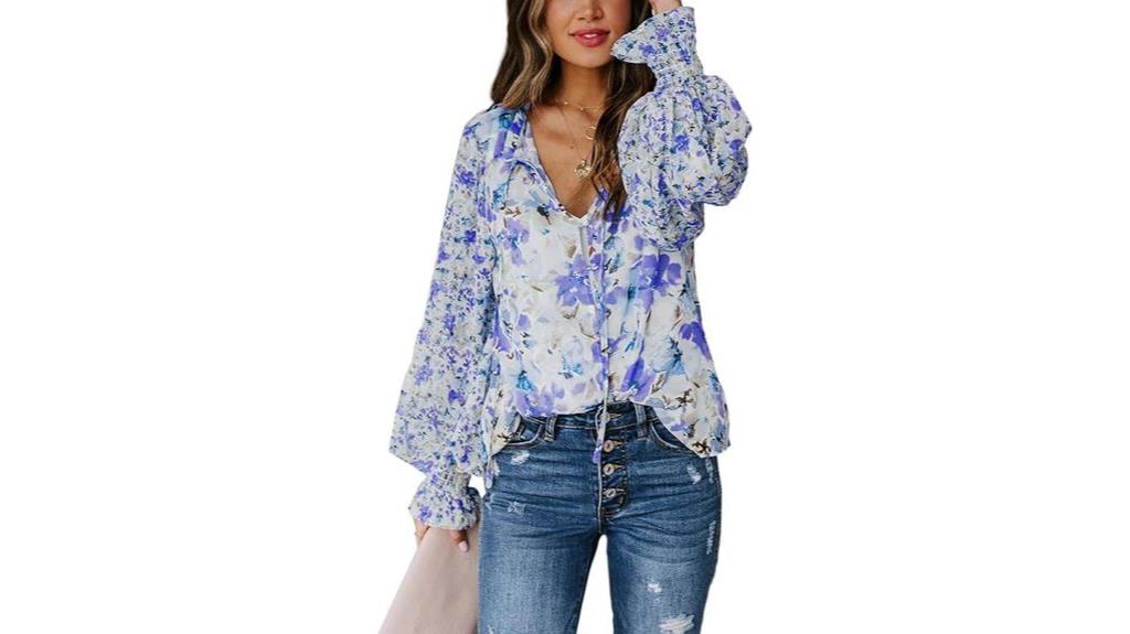 boho floral print top