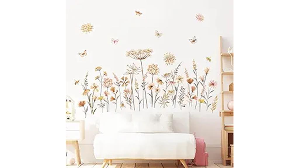 boho flower wall decals