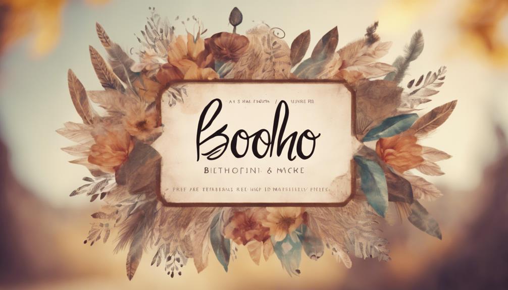 boho font design spotlight