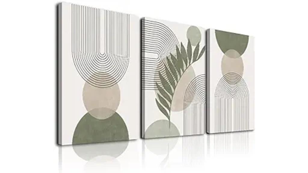 boho geometric leaf art