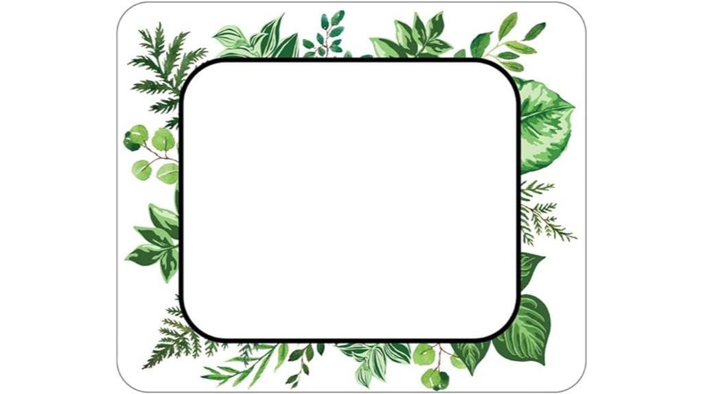 boho inspired greenery name tags