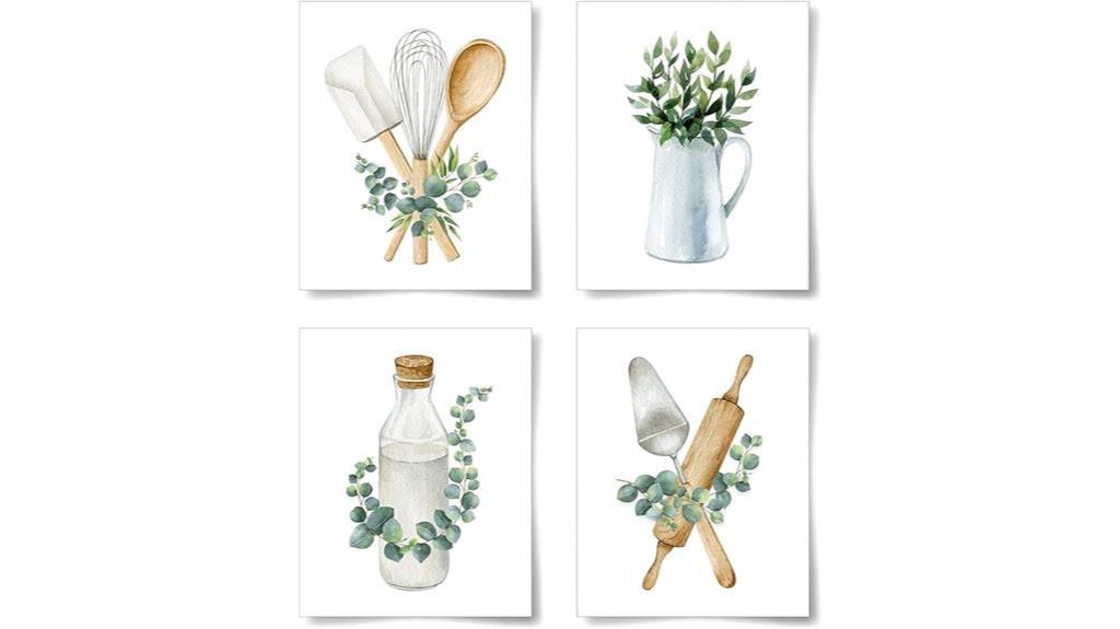 boho kitchen botanical prints