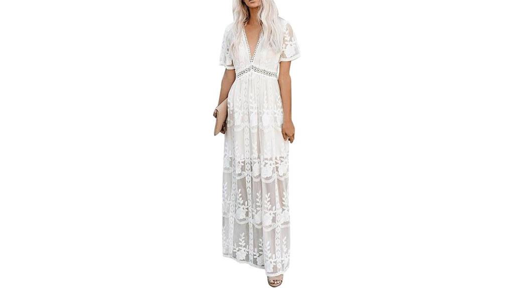 boho lace maxi dress