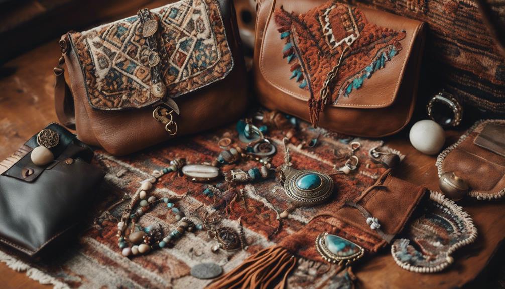 boho leather bag selection
