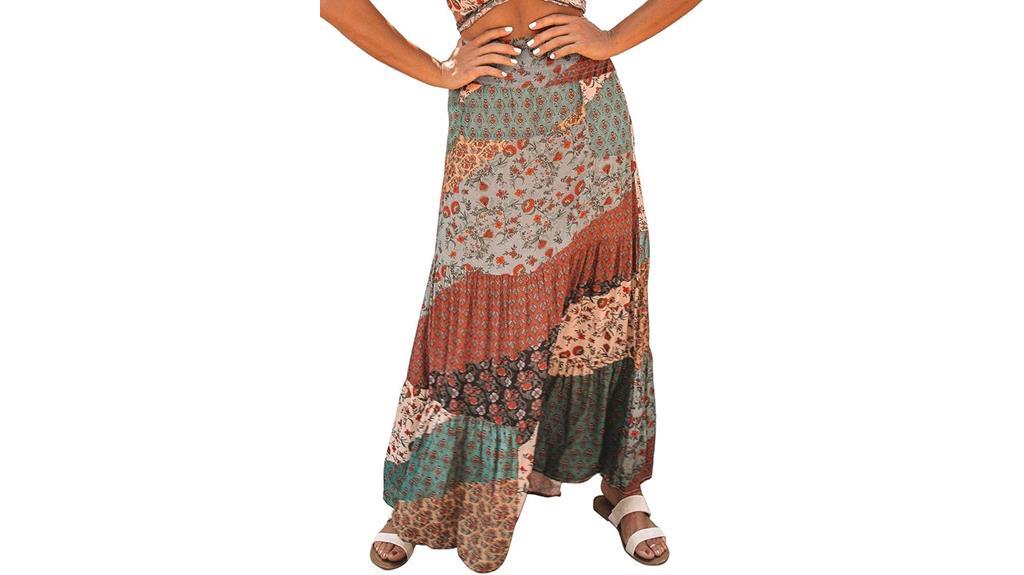 boho maxi skirt happiness
