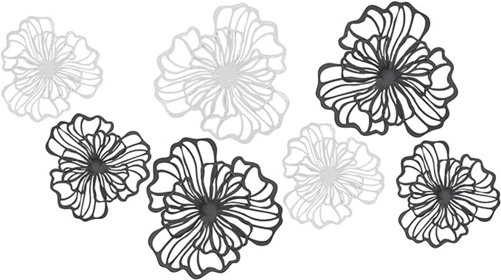 boho metal flower decor