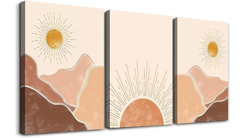 boho mountain wall art