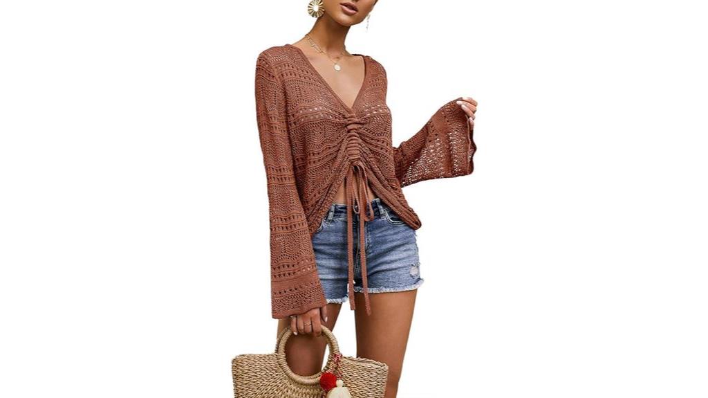 boho off shoulder sheer tops