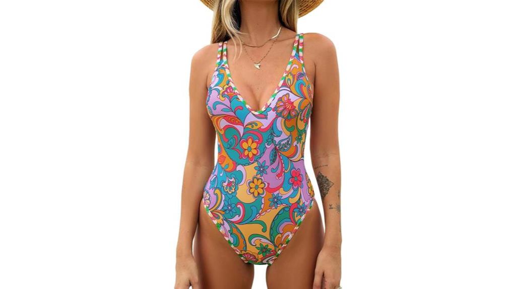 boho paisley print swimsuit