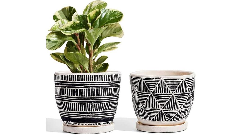 boho plant pots indoors