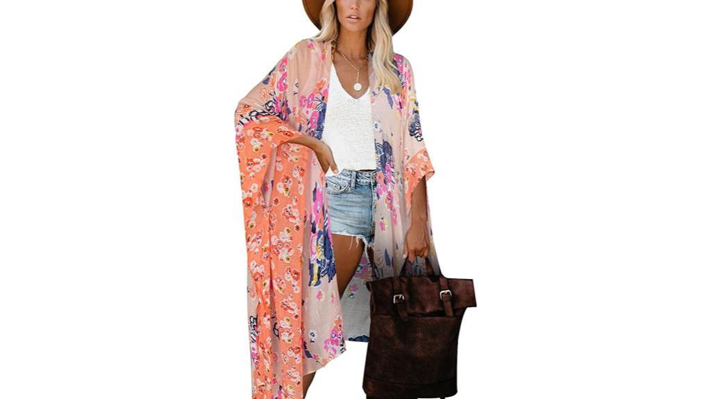 boho print beach kimono