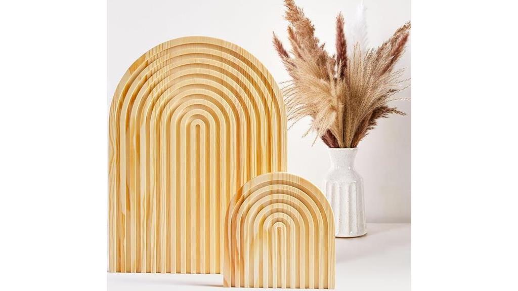boho rainbow wood decor